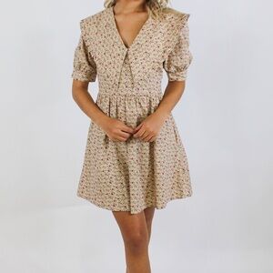 English Factory Pink Floral Mini Dress